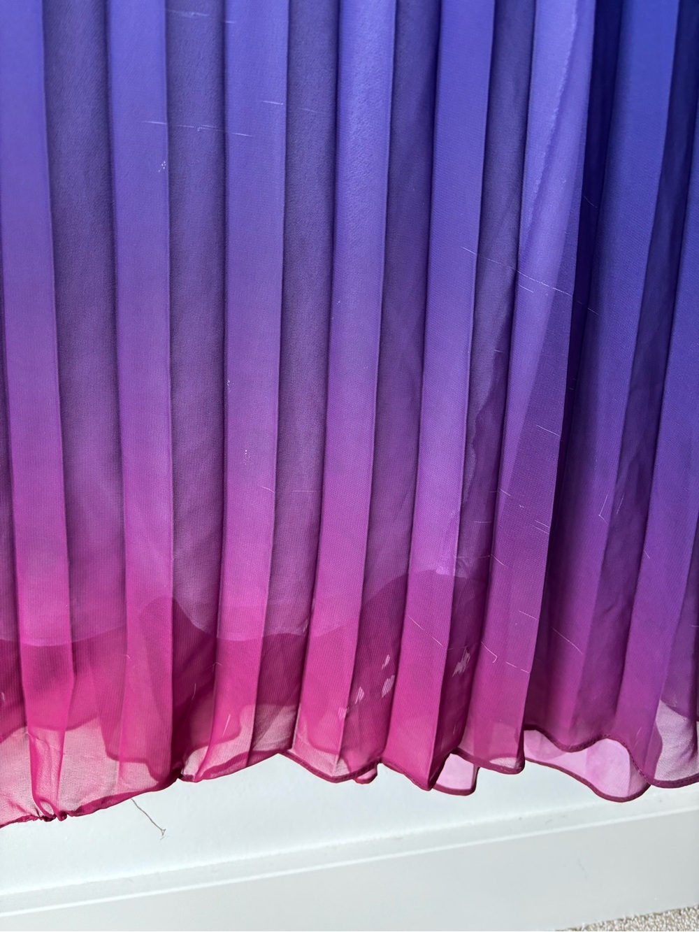 L'ATISTE Pleated Halter Neck Maxi Dress Low Back Ombré Purple Blue Pink Formal - Picture 13 of 13